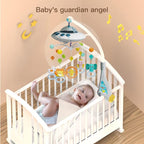 Baby Musical Crib Mobile with Night Lights and Relaxing Music,Hanging Rotating Animals Rattles,Stars Projection,Remote Control,for Boy Girl Newborn Baby Toys（Blue）
