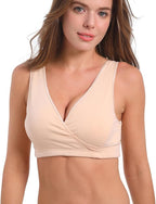 SUIEK 4 Pack Nursing Sleep Bra Maternity Bralette Cotton Breastfeeding Bras