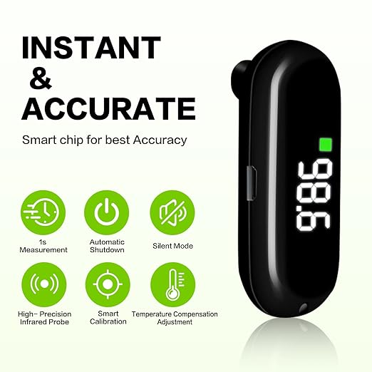 Rechargeable Infrared Forehead Thermometer for Kids - Baby Thermometer for Infants - Digital Thermometer for Adults and Kids - Baby Essentials Must Haves by HARIKA LIFE