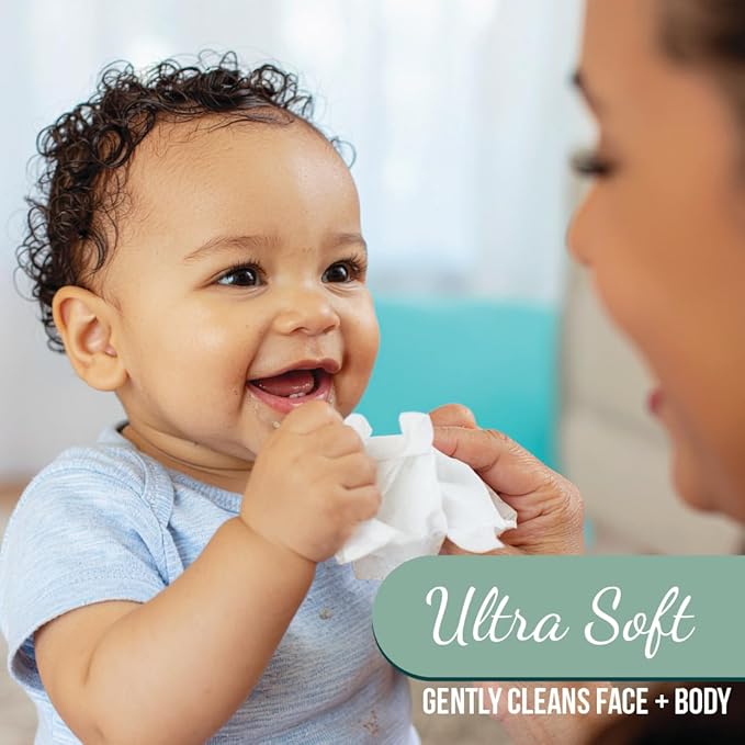Baby Wipes, Hypoallergenic Ultra Soft Wipes for Sensitive Skin, Unscented, Alcohol Free, 12 Packs of 80 Wipes