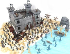310pcs/set Medieval Pirates Theme Castle Knights Action Figure Toy Army Playset with Castle, Toy Soldier, Catapult, Siege Crossbow, Treasure Chest (Pirates Themed Castle Set)