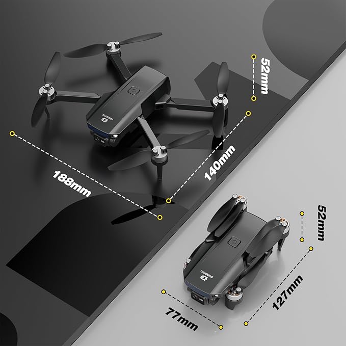 DEERC Drone with Camera 1080P, D20S FPV Mini Drones for Kids Adults Beginner; Foldable RC Quadcopter with Brushless Motor, 2 Batteries, Altitude Hold, Optical Flow, 3D Flips, Toy Gifts for Boys Girls