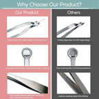 Nose Hair Trimming Cliper, Ear Hair Trimming Tweezers, Eyebrow Grooming Scissors, Stainless Steel, Safe Round-Headed