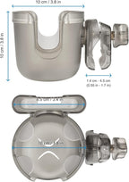 Accmor Stroller Cup Holder with Phone Holder, Bike Cup Holder, Universal Cup Holder for Uppababy Nuna Doona Strollers, 2-in-1 Cup Phone Holder for Stroller, Bike, Wheelchair, Walker, Scooter