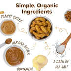 Puffworks Baby Peanut and Almond Variety Pack, Perfect for Early Peanut Introduction, Plant Protein, USDA Organic, Gluten-Free, Vegan, Non-GMO, Kosher, 0.5 Ounce (Pack of 12)