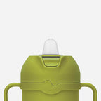 Comotomo Toddler Tumbler 8oz Insulated Sippy Cup with Silicone Straw and Spout, Green