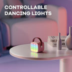 YLL Mini Karaoke Machine for Kids Adults, Portable Bluetooth Speaker with 2 Wireless Microphones, TOP Birthday Gifts Toys for Girls Ages 3, 4, 5, 6, 7, 8, 9,10,11,12+ Years Old Toddler (Lightpink)