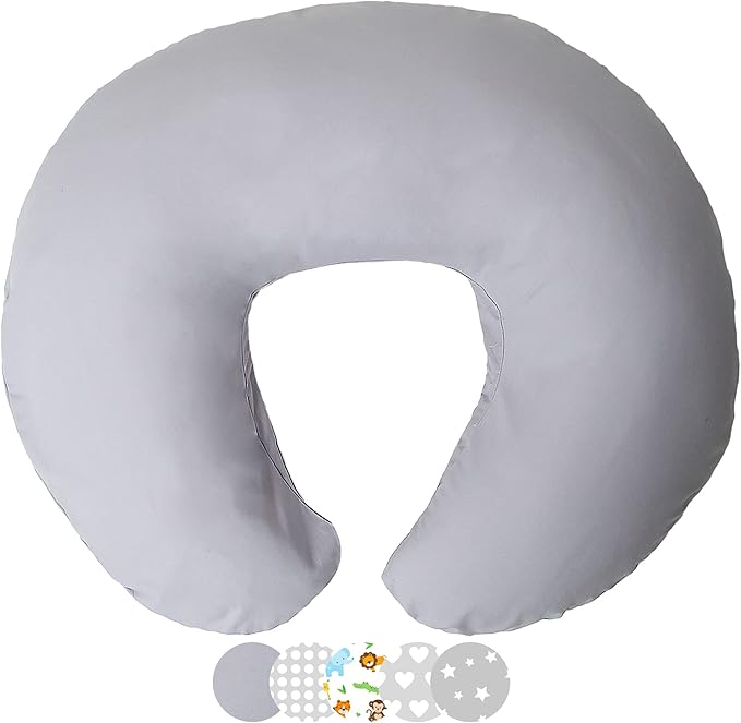 Niimo Nursing Pillow - 100% Cotton Breastfeeding Pillow Cover, Ergonomic Nursing Pillows for Breastfeeding, Machine-Washable Baby Pillow, Breastfeeding Pillows & Breastfeeding Essentials