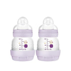 MAM Easy Start Anti-Colic Baby Bottles, Extra Slow Flow, Breastfeeding-Like Silicone Nipple Bottle, Reduces Colic, Gas, & Reflux, Easy-to-Clean, BPA-Free, Vented Baby Bottles for Newborns, 0-3 Months