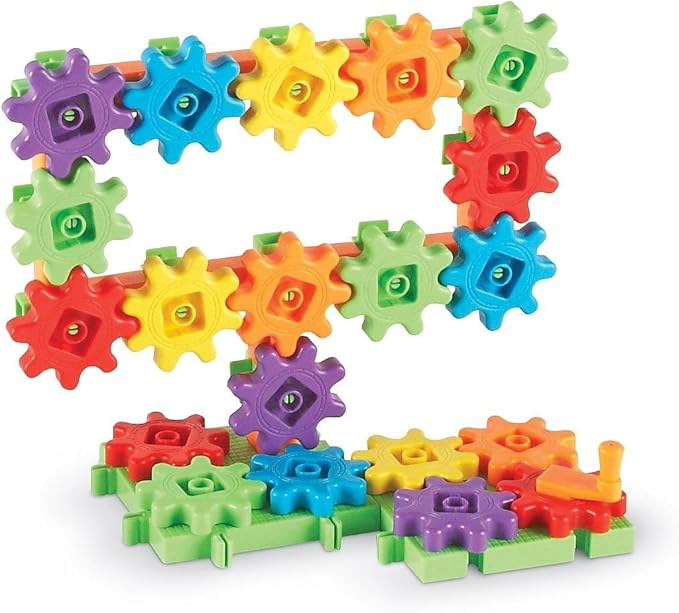 Learning Resources Gears! Gears! Gears! Starter Building Set, Puzzle, Early STEM Toys, Gears Toys for Kids, 60 Pieces, Ages 3+