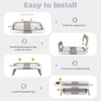 Foldable Baby Bathtub, Lightweight Bathtub for Infants to Toddlers with Soft Cushion & Thermometer, Portable Baby Tub Newborn to Toddler 0-24 Months(Grey)