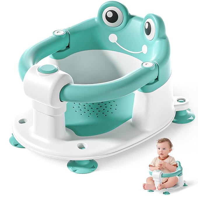 Baby Bath Seat for Babies 6 Months & up Non-Slip Toddler Bath Seats for Sitting Up Infant Bathtub Chair with Suction Cups and Soft Cushion for Baby Shower Tub Seat