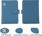 Melsbrinna Rfid Passport Holder for Travel women/Men, Cute Passport Wallet Rfid Blocking Card Slots, Rfid Passport Cover/CaseTravel Wallet, Passport Book Holder (1, Blue)
