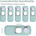 5Pack Child Proof Refrigerator Lock, Baby Proofing Cabinet Locks, oven lock child safety, fridge lock, for Fridge, Drawers, Dishwasher, Oven, Cupboard, Closet, Adhesive, No Tools Need(Green)