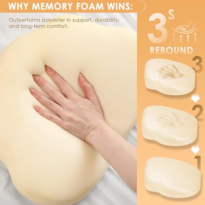 Chilling Home Portable Pregnancy Pillow Memory Foam – Maternity Body Pillow for Sleeping- Multifunctional Pregnancy Wedge Pillow for Back, Belly, Pain Relief, Ideal for Pregnant Women,Travel,Grey