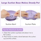 Silicone Baby Feeding Set Essentials,13 Pcs,Baby Led Weaning Supplies, Baby Spoons Suction Bowl Divided Plate Bib Cup Finger Brush,First Stage Solid Food Eating Utensils - 6 Months + (Blue Gray)