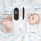 Berrcom No-Touch Forehead Thermometer for Adults, Kids, and Babies, Digital Infrared Medical Thermometers with Fever Alarm, LED Display, Dual Probe Technology