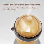 Silicone Natural Breast-Like Bottle with Nipple(3-7 Months),8oz，1pack