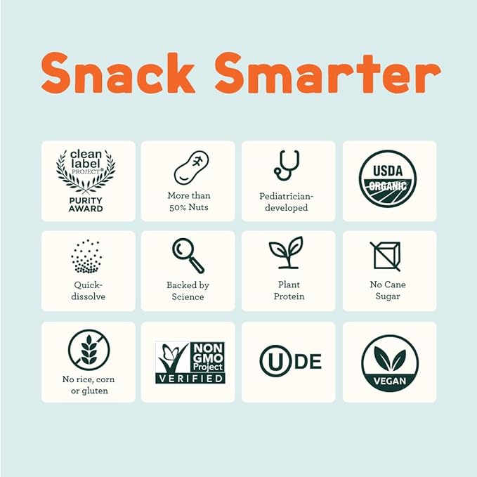 Mission Mighty Me Nutty Puffs Mixed Nut Butter Puffs for Babies + Kids - Pediatrician Developed, Plant-Based Gluten-Free Baby Snack - Peanut, Tree Nut, Cinnamon (6 Pack - 5 Pack Plus Peanut Sample)