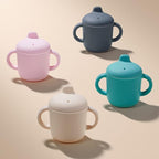 6 Months+ Sippy Cups with Handles,Small Silicone Sippy Cups Leak Proof 5oz,No Spill Sippy cups for Toddlers (Soft Lilac)