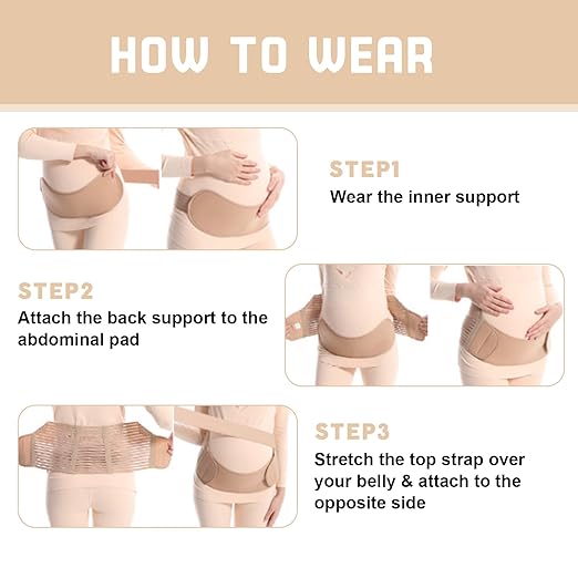 Maternity Belly Band for Pregnant Women, Maternity Belt, Pregnancy Belly Support Band for Abdomen,Breathable and Adjustable Belly Brace, Relieve Waist and Back Pain (XXL)
