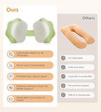 Pregnancy Pillows for Sleeping, Memory Foam Maternity Pillow Support for Back Belly HIPS, Adjustable Travel Wedge Pillow for Pregnant Women, Side Sleeping Pregnant Pillows with Velvet Cover