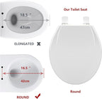 Potty Training Seat Built-In Toilet Seat, Round Toilet Seat 17 Inch with Baby Seat, 2 In 1 Soft Close Quiet No Slapping, Magnetic Absorption, Easy Installation for Bottom Fixing Toilet