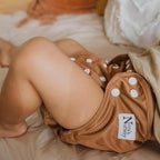 Nora's Nursery Cloth Diaper Cover, Reusable Cover with Snap Closure, Shell for Prefold, Flat, or Fitted Inserts, Includes Wet Bag - Down to Earth