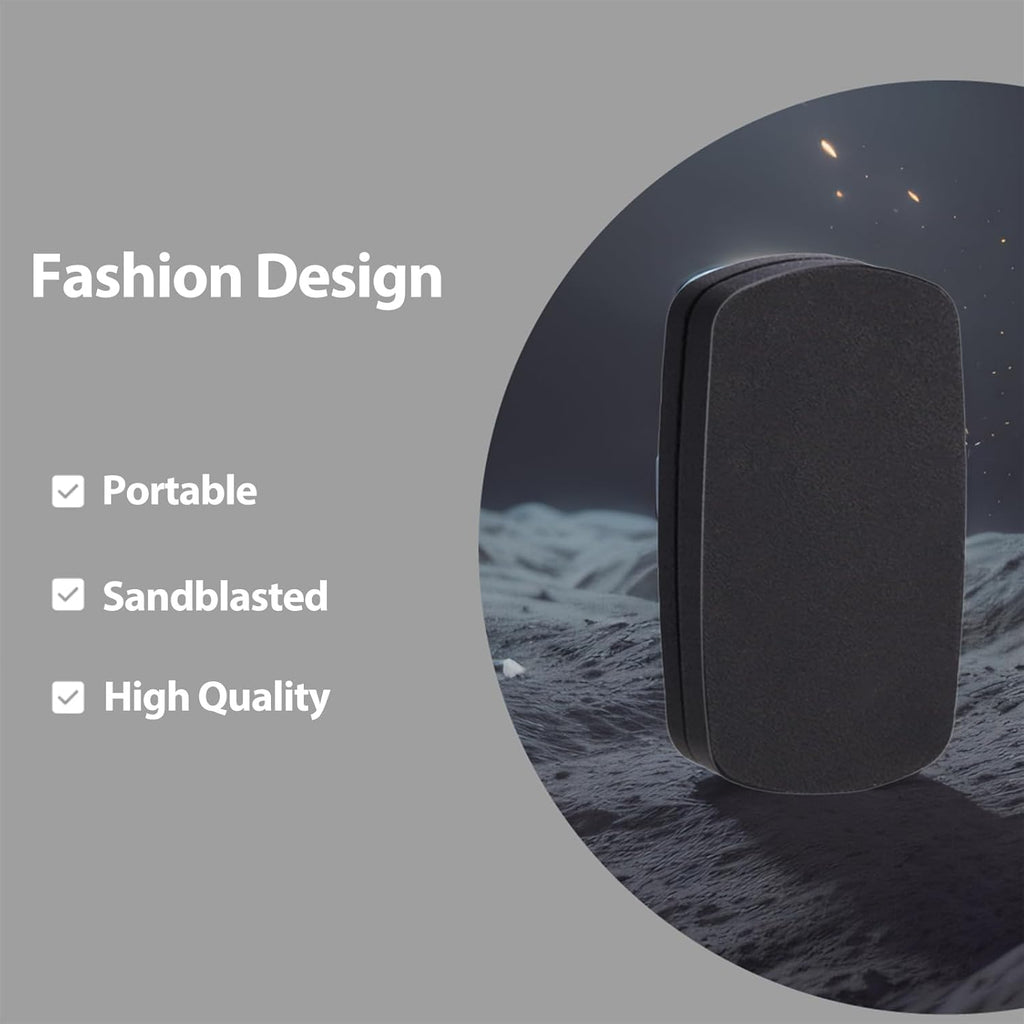 Fidget Slider EDC Gadgets Toy Oval Metal Magnetic Haptic Fidget Toys for Adults Anxiety/ADHD/Stress Relief, Gift for Boyfriend, Husband and Father (Black)