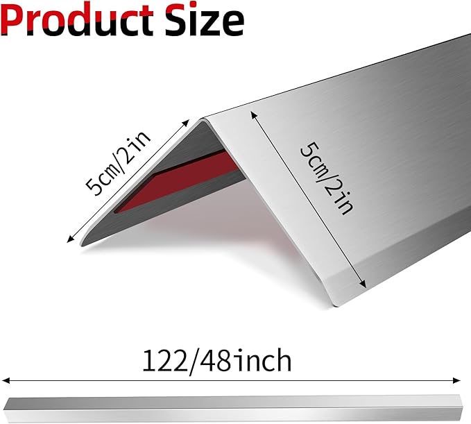 Stainless Steel Corner Guards 10 PCS Wall Corner Protector, 1 x 1 x 48 Inch Metal Corner Protectors for Walls, Silver