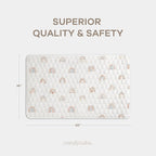 Comfy Cubs Rectangle Kids Play Mat - Small 36 x 60 inches Soft Quilted Baby Floor Mat with Non-Slip Bottom - Plush Design for Toddlers' Playtime and Relaxation - Comfortable and Durable - Rainbow