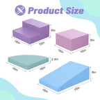 6-Piece Foam Climbing Blocks for Toddlers: Colorful Climbing Gym PU Leather Baby Foam Building Blocks Indoor Toy