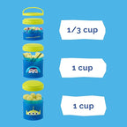 Whiskware Disney Pixar Stackable Polypropylene Snack Containers for Kids and Toddlers, 3 Stackable Snack Cups for School and Travel, Toy Story Buzz Lightyear (Pack of 12)