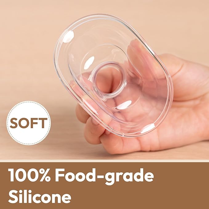 NCVI Manual Breast Pump for Breastfeeding Small Nipple, 20mm Silicone Soft Flange Single Hand Held Pump Breast Milk 4oz, BPA-Free with Two Kinds of Suction Adjusted Suitable for 17/18/19/20mm Nipples