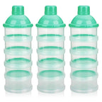 Accmor Formula Dispenser On The Go, 5 Compartments Stackable Formula Container for Travel, Baby Milk Powder Kids Snack Container, BPA Free