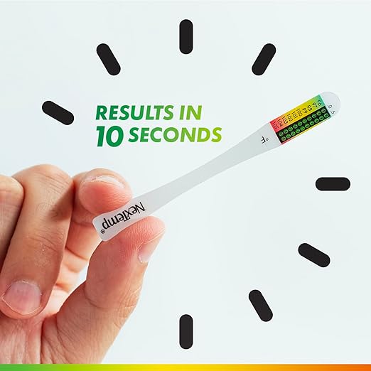 NexTemp® Go - Ready When You are - Single-Use Disposable Thermometers - Results in Seconds, for Work, Home, & Travel (12-Pack (Farenheit))