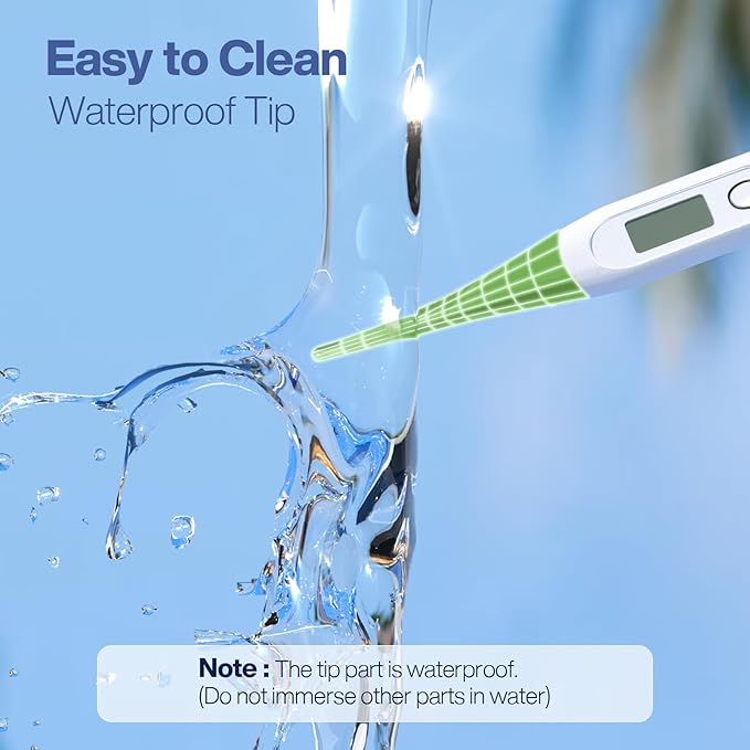 Boncare 10 Seconds Oral Thermometer for Adults and Kids - Accurate & Safe Rectal Thermometer for Baby with Fever Alarm, Digital Thermometer (Green)