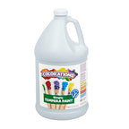 Colorations Paraben-Free Tempera Paint for Kids - 1 Gallon, Vibrant, Bright White. Non-Toxic and Made in the USA, Classroom Must Haves, Bulk Arts and Crafts Supplies