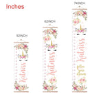 Personalized Kids Height Chart - Canvas Growth Ruler for Boys and Girls - Custom Name Banner with Removable Nursery Wall Decor - Gift for Kid’s Room Decoration
