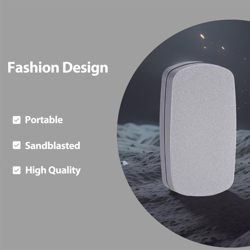 Fidget Slider EDC Gadgets Toy Oval Metal Magnetic Haptic Fidget Toys for Adults Anxiety/ADHD/Stress Relief, Gift for Boyfriend, Husband and Father (Grey)