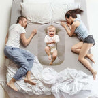 Baby Lounger Pillow, Infant Lounger for 0-24 Months, Soft Cotton and Portable Baby Lounger for Home (Gray)