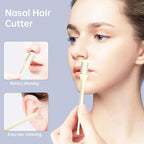 2-in-1 Nasal Hair Cutter for Women,4pcs Double Sided Nasal Hair Cutter,Nostril Hair Remover Tool, 360° Rotating Nose Hair Trimmer with Ear Digger for Men and Women Manual Nose Hair Trimmer