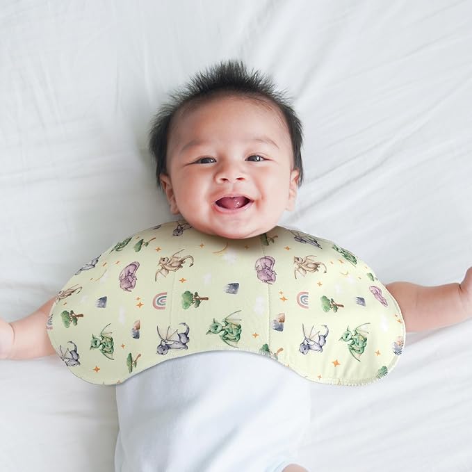 5 Pack Watercolor Dragon Pattern Baby Burp Cloths Soft Absorbent Burping Rags for Newborns 19"x9" Spit up Cloths for Boy Girl Newborn Baby Shower Registry Gifts Set Nursery Decor