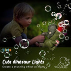 Dinosaur Bubble Machine with Colorful Lighting for Kids Automatic Handheld Dinosaur Bubble Toy 20000+ Big Bubbles Per Minute Bubbles Toy for Outdoor Parties Yard Fun Kids Gift Tyrannosaurus Brown