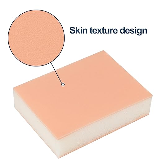 Injection Pad for Nursing Students, Injection Teaching Model with Absorbent Sponge, Subcutaneous Injection Training Pad for Medical Student(Training Use Only)