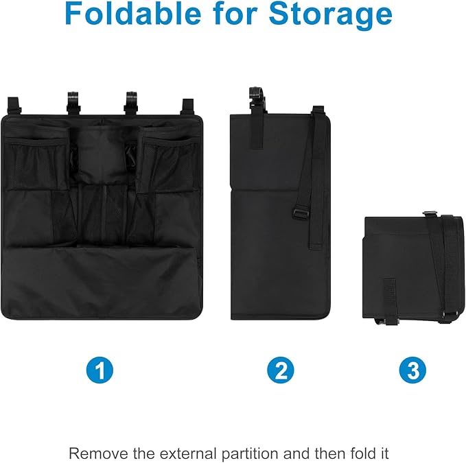 Accmor Changing Table Diaper Organizer, Hanging Diaper Caddy Organizer Stacker for Cribs Changing Table Playard Wall Baby Essentials Storage, Black