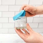 WeeSprout Glass Baby Food Storage Jars w/Lids (4 oz, 12 Pack Set) Snack, Puree, Reusable Small Containers, Breast Milk, Fridge or Freezer, Microwave & Dishwasher Safe, Essential Must Have for Infants