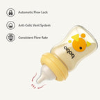 YOHKOH PPSU Baby Bottle Wide Neck, Newborn Anti-Colic Baby Bottle with Natural Response Nipple, Streamlined Body, Easy to Clean (5.4oz (Pack of 2), Yellow)