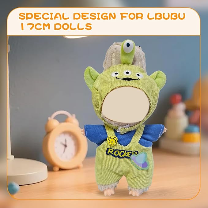 5 Complete Style Clothes Sets for 17cm Dolls - Hat & Overalls Dress Up Outfit for 17cm 15cm Dolls,Designer Outfits Bundle with Luxury/Cute/Sporty Themes, Gift for Doll Lovers (Cute, 17cm/15cm)