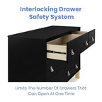 GAP babyGap Legacy 6 Drawer Dresser with Leather Pulls and Interlocking Drawers - Greenguard Gold Certified, Ebony/Natural